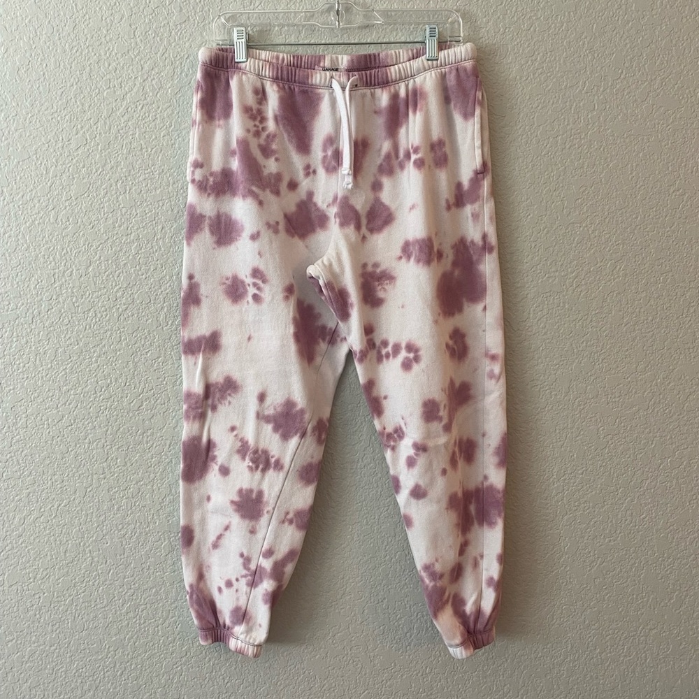 Garage “Stassie” Jogger in Pink and White Tie Dye